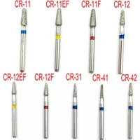 10pcsbox dental diamond burs drill cr series teeth whitening polishing tools for high speed handpieces 1 6mm shank
