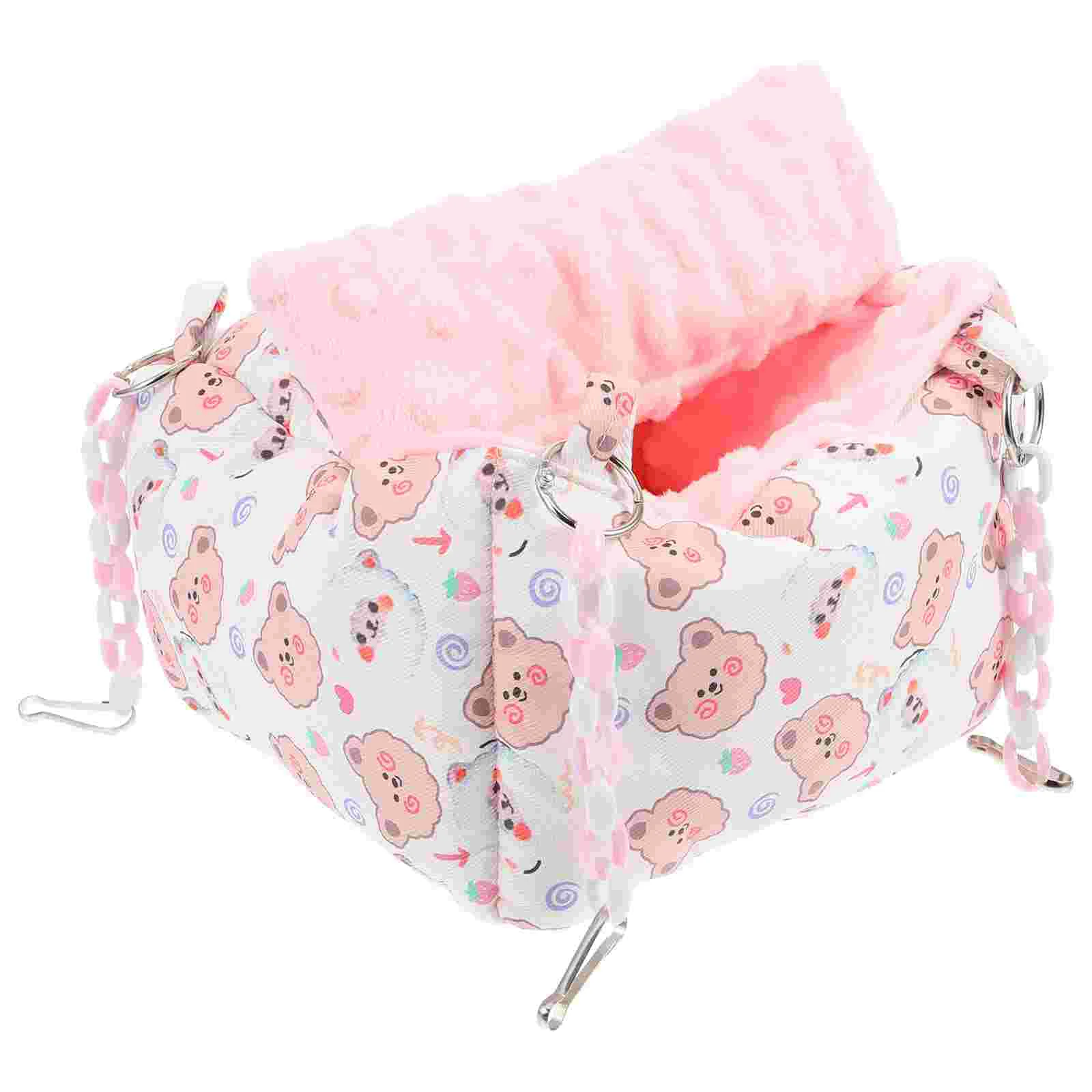 

Hammock Guinea Hideout Hedgehog Hanging Bed Small Animals Cage Nest Flannel Hamster Warm Sugar Glider Resting Sleeping