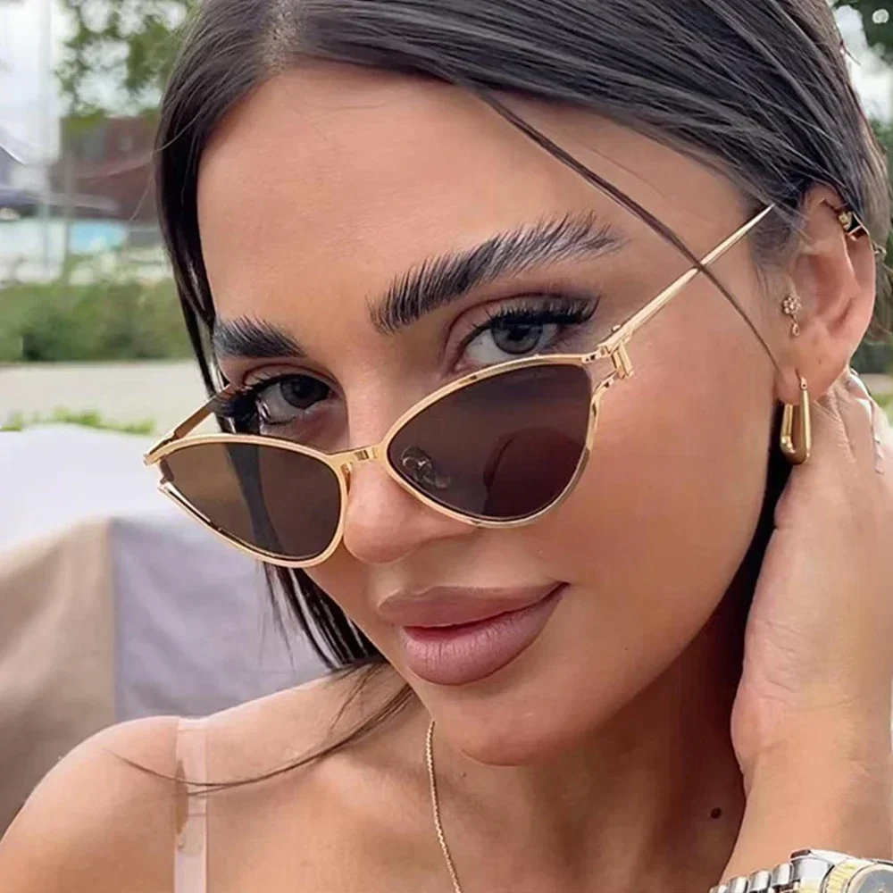 JNPCXI новые ретро маленькие женские солнцезащитные очки кошачий глаз модные