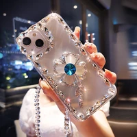 mobile phone case for iphone 11 12 13 pro max luxury with drill for iphone 12 13 mini transparent all inclusive premium sense