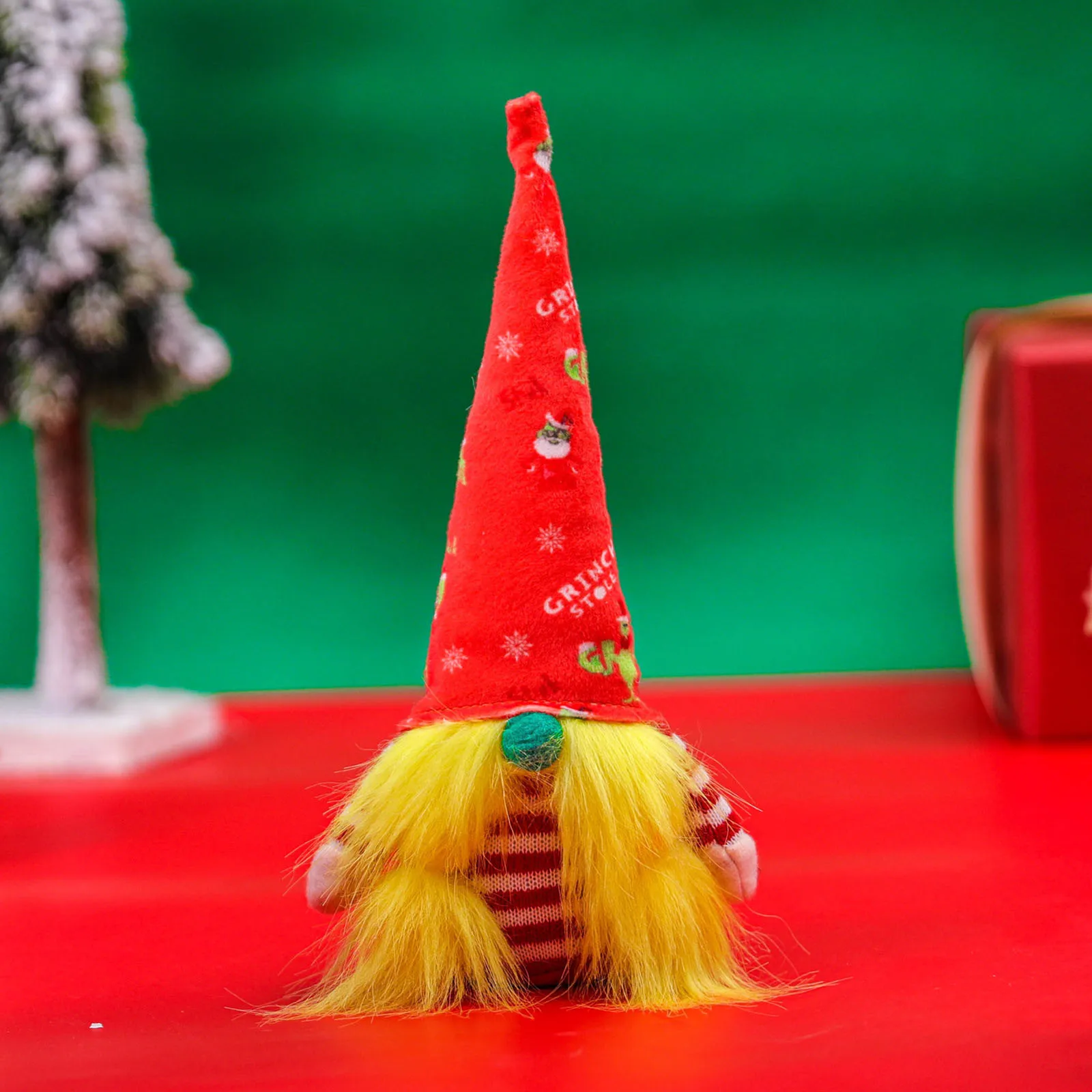 

Рождественская старая кукла без лица, зеленая Рождественская мужская декоративная игрушка, кукла, пушистый домашний декор