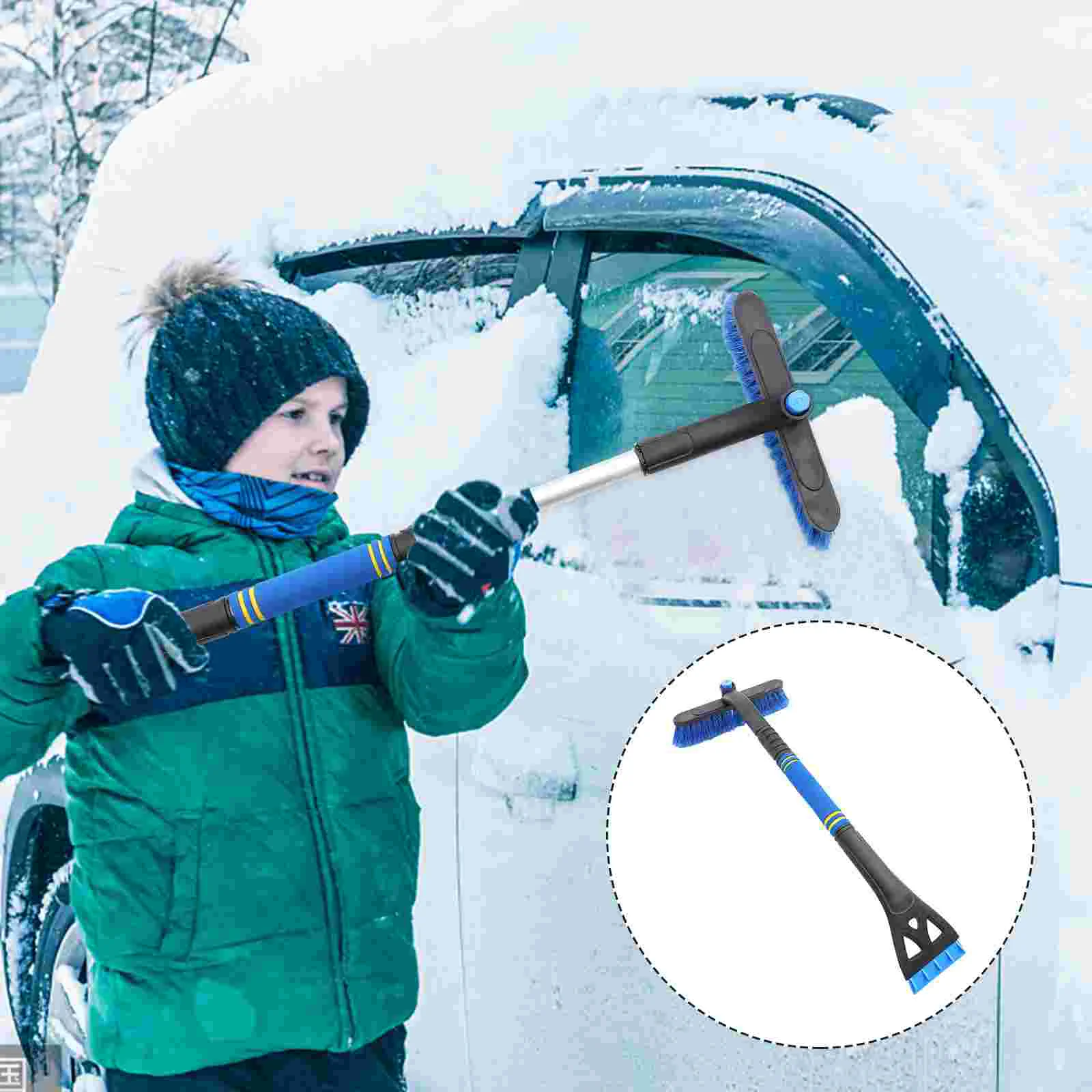 

1Pc Practical 3-in-1 Snow Removal Brush Car Defrosting Ice Winter Supply