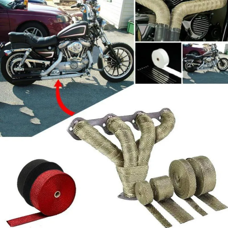 

High temperature resistant exhaust pipe wrapped with heat insulation cotton color banana head tape for automobile and motorcycle