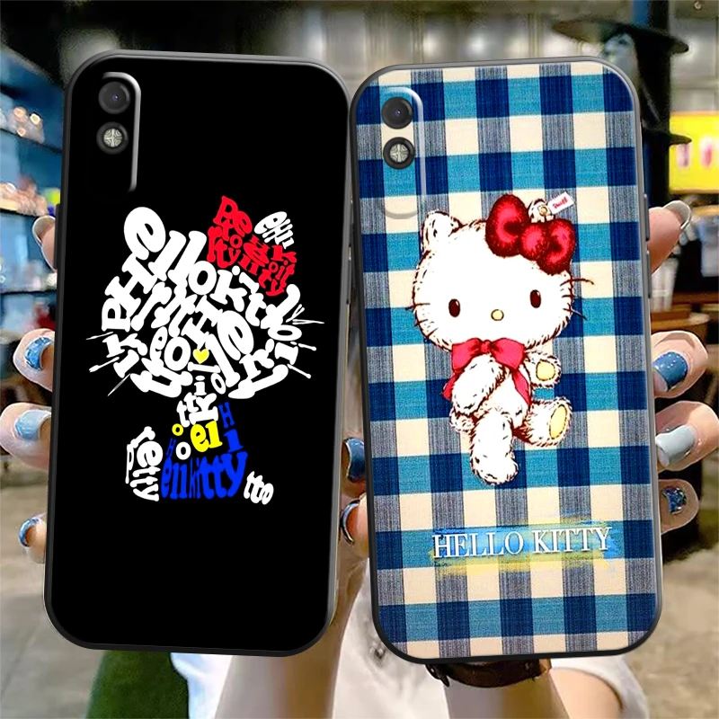 

Cute Hello Kitty Kromi Phone Case For Xiaomi CC9 CC9e 10S 10 Pro 11 11 Lite 11 Pro 10 Coque Soft Silicone Cover Black Funda