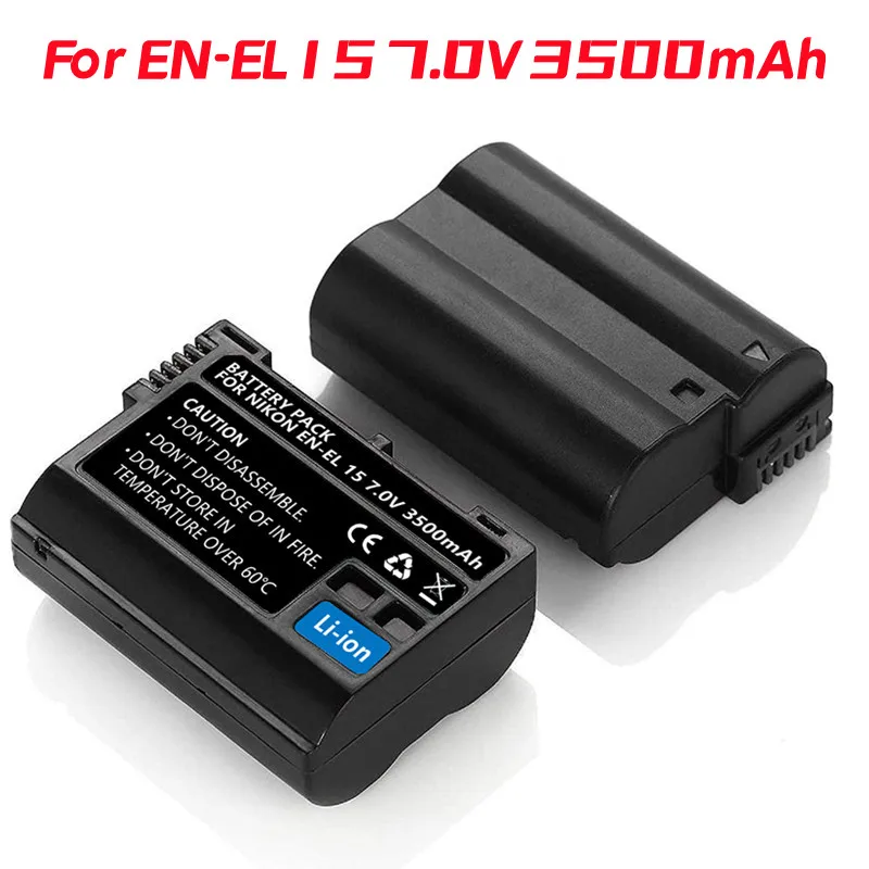 

1-5Pack of EN-EL15 7.0V 3500mAh Batteries for Nikon D850,D7500,1 V1,D500,D600,D610,D750,D800,D810,D810A,D7000 Digital SLR Camera