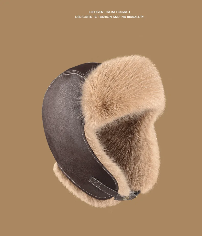 Gorros de esquí impermeables rusos para hombres gorros bombardero protección orejas cálidos inviern