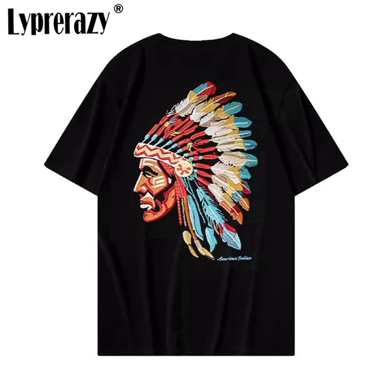 Lyprerazy национальная волна светящаяся индийская вышитая Футболка с коротким