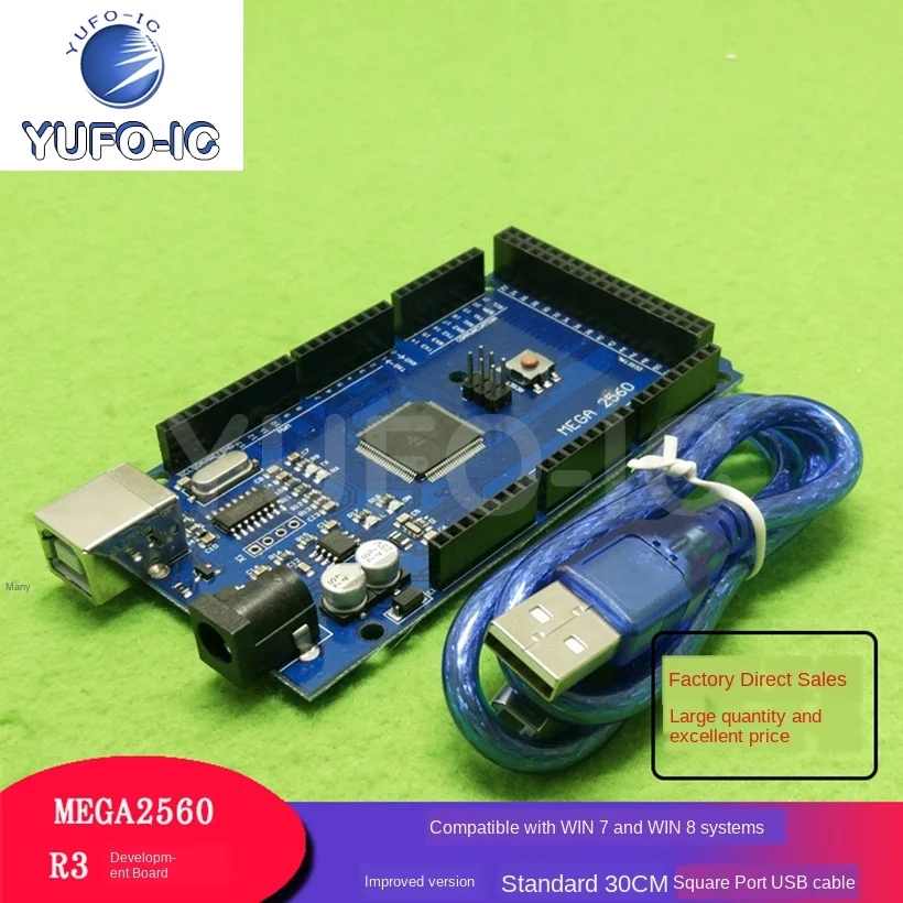 

Бесплатная доставка 2 шт. Новый MEGA2560 R3 разработка MEGA2560 R3 Улучшенный супер практичный отправленный квадратный USB-кабель для передачи данных