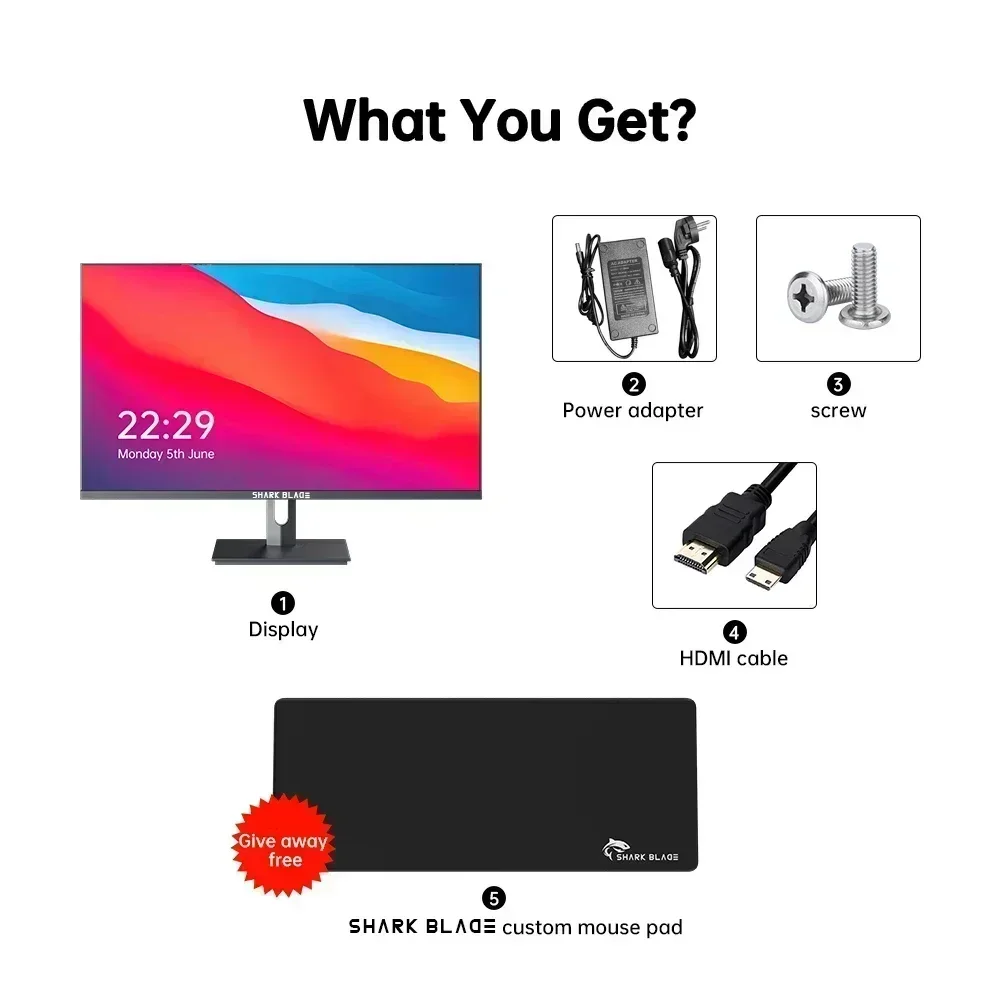 Настольный портативный монитор 2K 75 Гц настольный ПК компьютер ips ЖК-мониторы