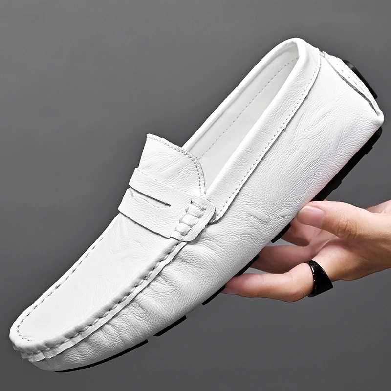 

Men Loafers New Summer Casual Shoes Handmade Leather Outdoor Walking Sneakers Plus Size 47 Classic Original Men's Shoes Mocassin