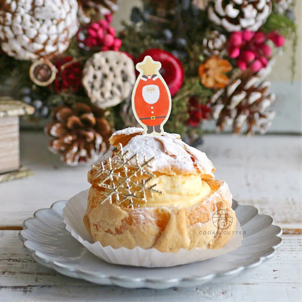 100 шт. Подарочная карточка для торта десерта Рождественский лось медведь