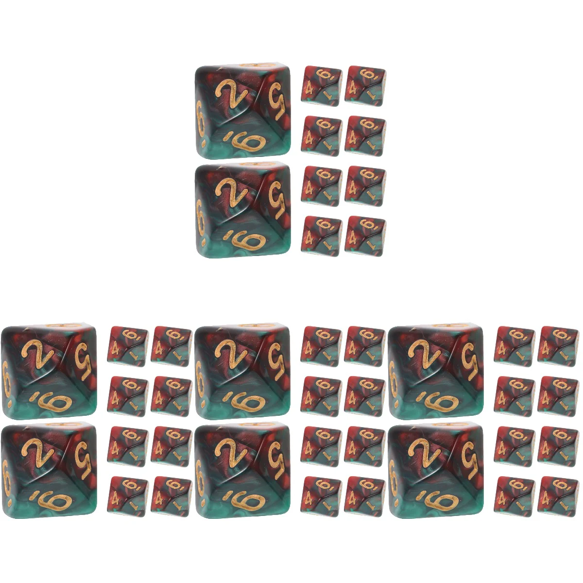 

40 шт., детские цифровые игральные кости