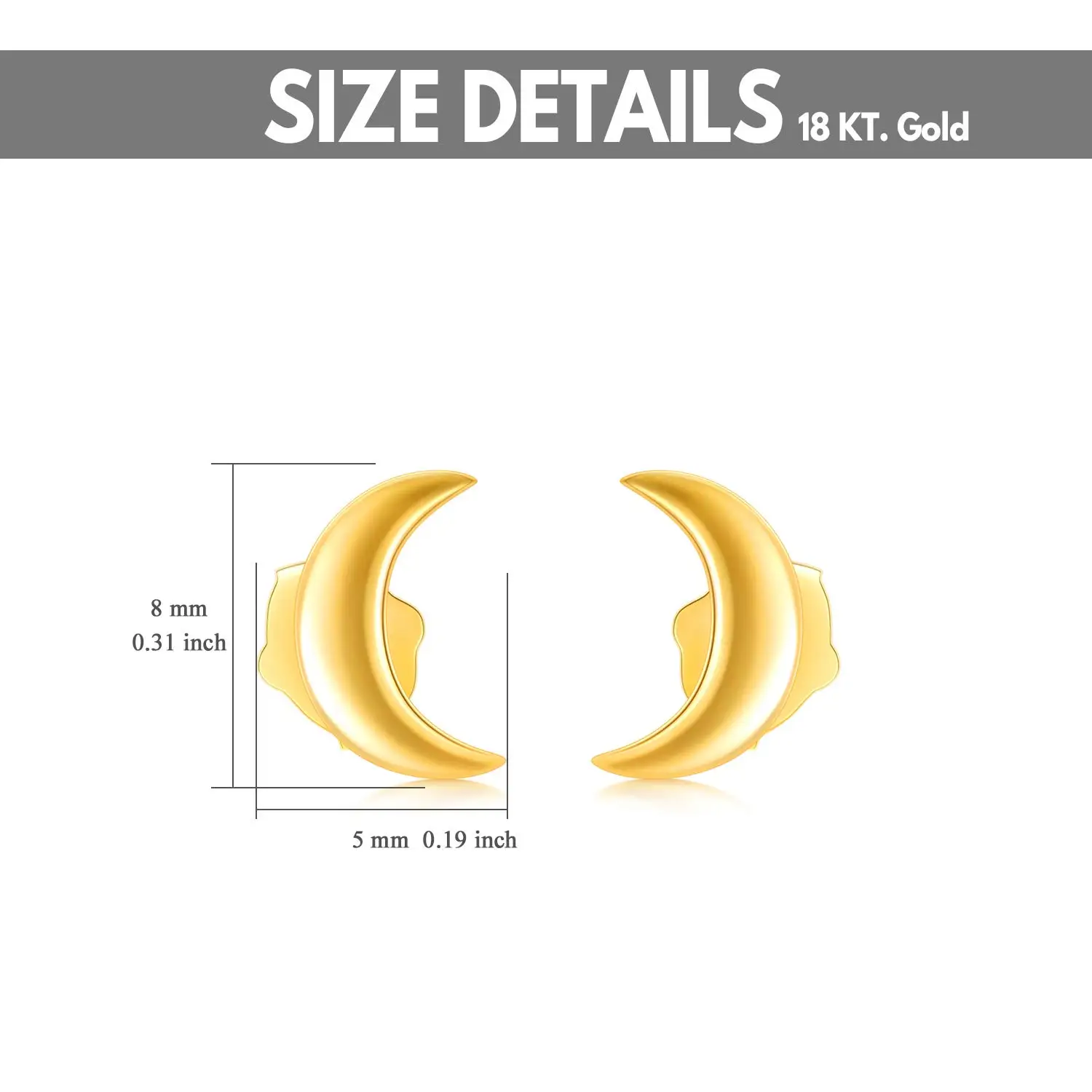 Однотонные серьги-гвоздики YFN из 14-каратного золота с Луной серьги настоящего 14