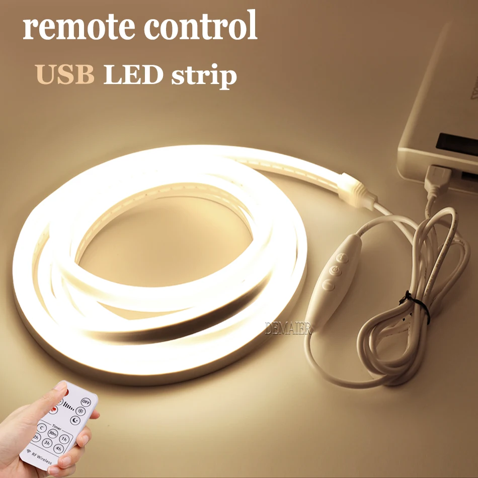 Kitchen LED Strip Hand Sweep Waving ON OF night light cabinet USB PIR Motion Sensor RF Remote Control Flexible neon diode stripe