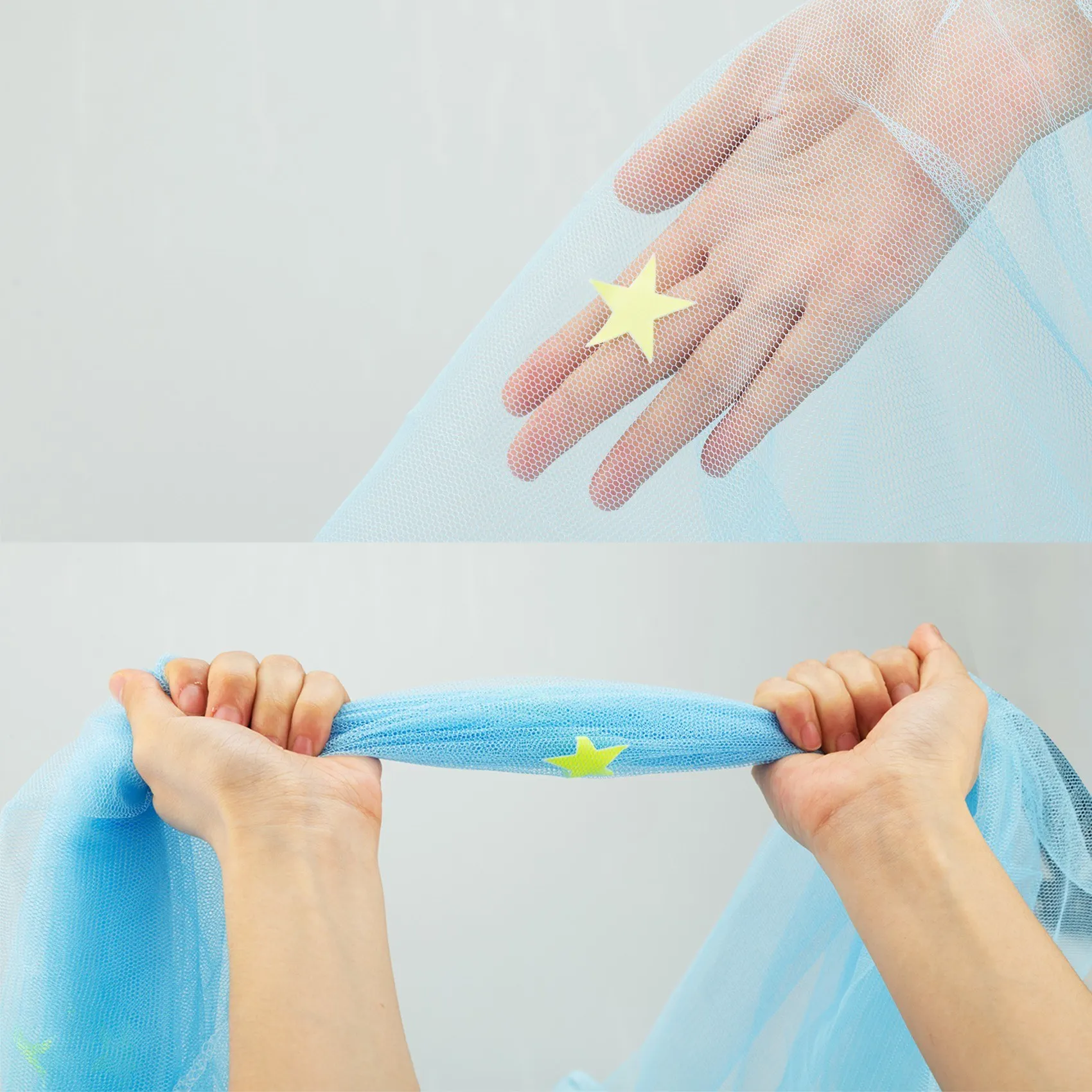 Practical Bed Canopy Anti-mosquito Net with Fluorescent Stars Glow in Dark Universal Mosquito Mesh |