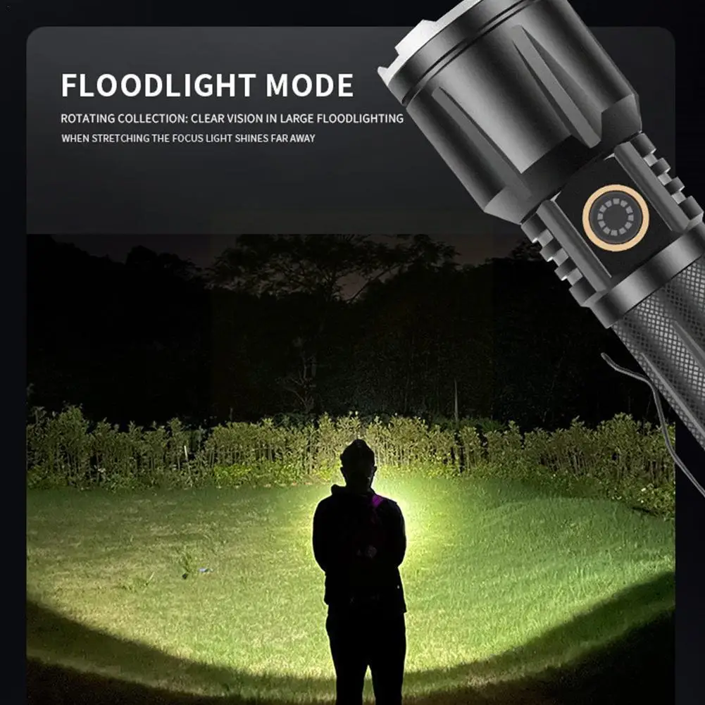 

Super Xhp320 Most Powerful Led Flashlight Usb Torch Zoom Tactical 16-core Xhp90 Flash Camping Usb Light Rechargeable Light V6u8