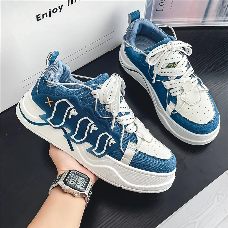 Кроссовки мужские прогулочные Вулканизированная подошва модная повседневная