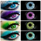 Контактные линзы для женщин для макияжа, контактные линзы для глаз с Нью-Йорком, голубые, коричневые, фиолетовые линзы ed, 2 шт., ежегодные цветные линзы для глаз