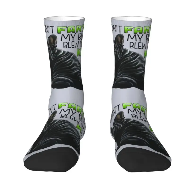 

Милые носки с надписью французского бульдога, мужские и женские теплые модные забавные короткие носки для питомцев