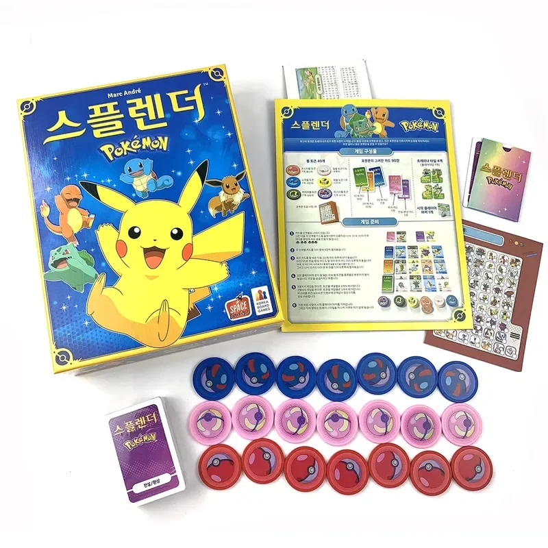 Фото Настольные игры Pokémon Dobble Splendor: стратегическая семейная игра-головоломка для вечеринок, подарки на день рождения и праздники для мальчиков и девочек №3