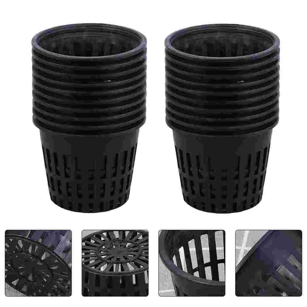 

20 Pcs Round Orchid Pot Lip Gloss Containers Plastic Germination Pots Succulants Hydroponic Net Cup Garden Net Net Pots