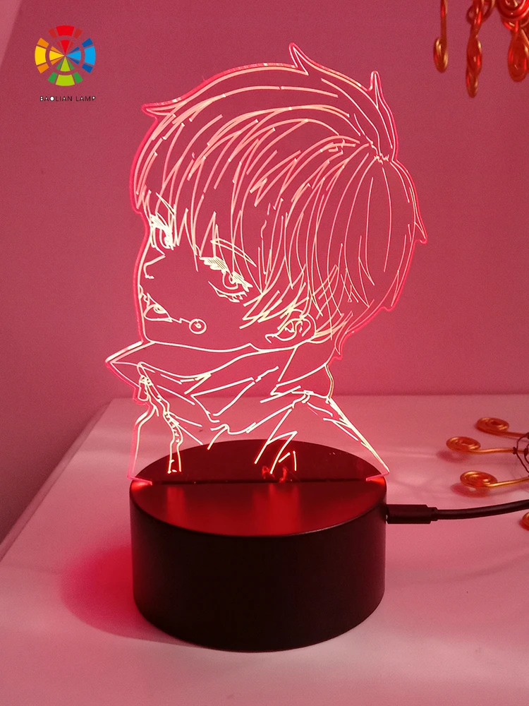 Jujutsu Kaisen Inumaki Toge 3d led lamp for bedhome manga ninght lights anime figure room decor lampara de noche dormitorio