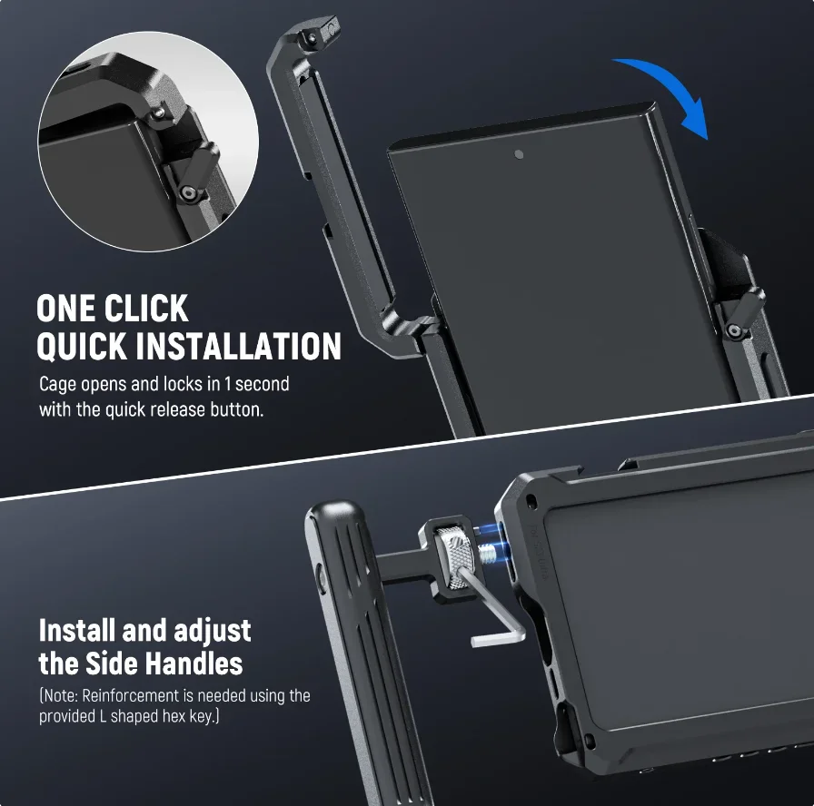 Комплект для видеокамеры NEEWER Samsung S23 Ultra с двумя боковыми ручками и стабилизатором