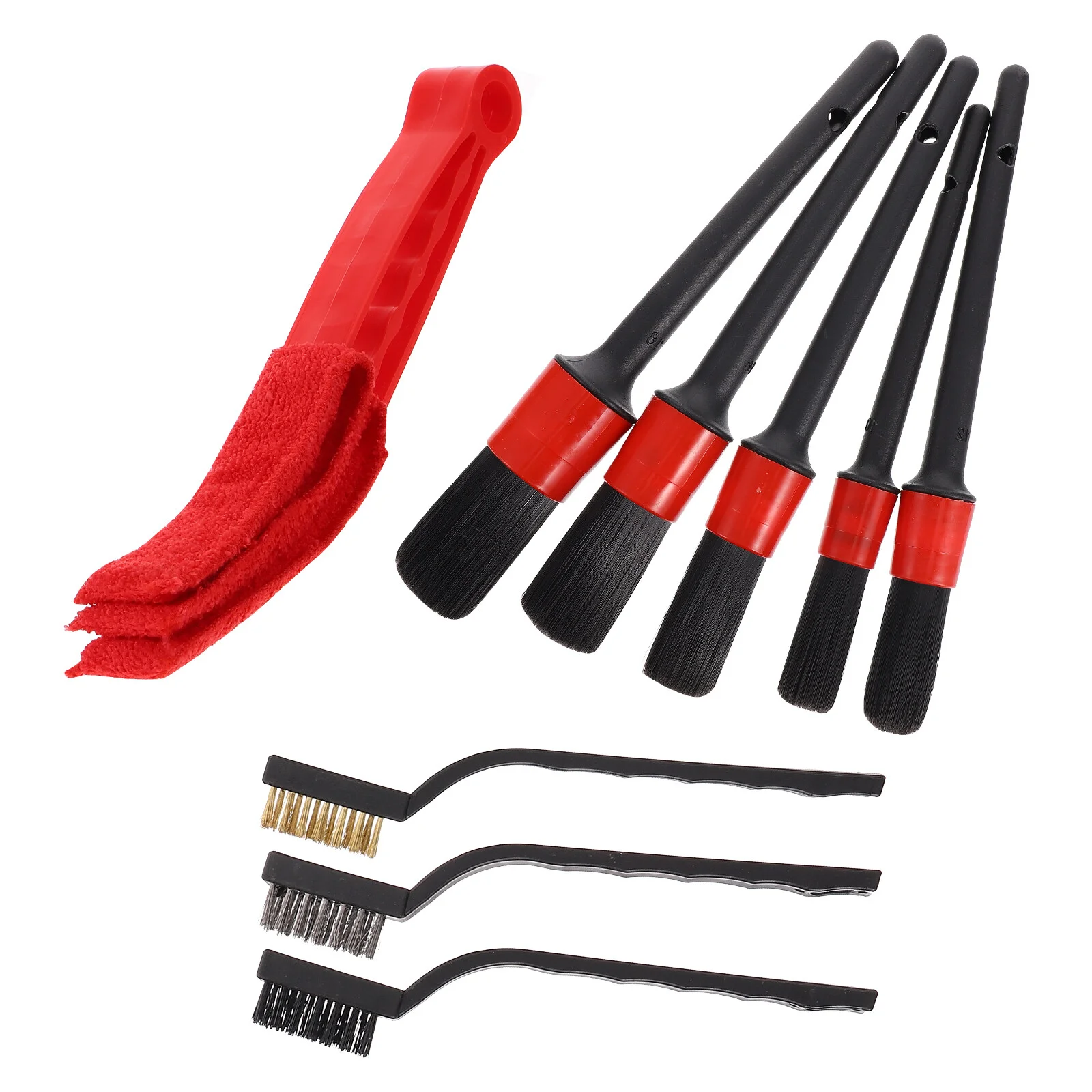 

Kit Kit Cleaner Cleaner Cleaner Panel Air Vent Brushes Car Detail Wash Cleaner Tire Wire Rayon Cleaning Tools Kit