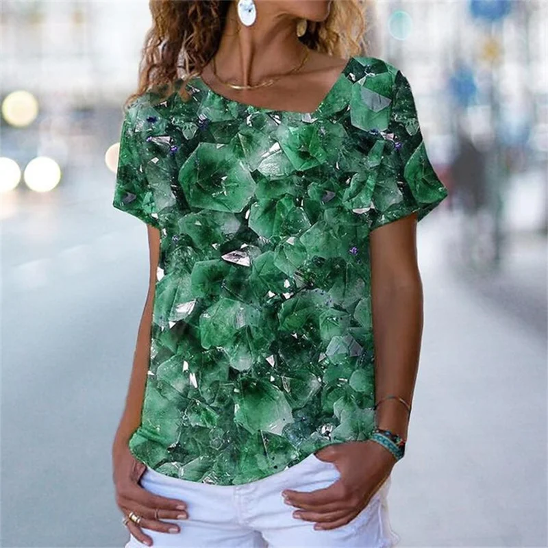 

Summer Simple Style Women T-shirt Daily Casual Top Skew Collar T-shirt Fashion Pullover Women's Loose Short Sleeve 2022 New Top