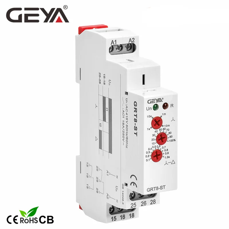 Бесплатная доставка GEYA GRT8-ST задержка на двигателе звезда Дельта таймер мягкий стартер AC230V 380V ~ 440V AC/релейный стартер двигателя