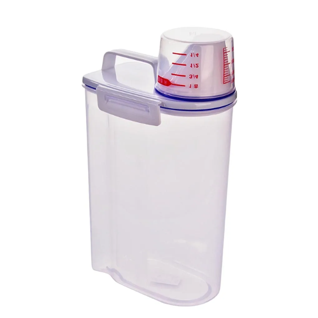 

Диспенсер для хлопьев, контейнер для хранения кухонных продуктов, контейнер для рисовой муки, чашка для измерения, влагостойкий контейнер д...