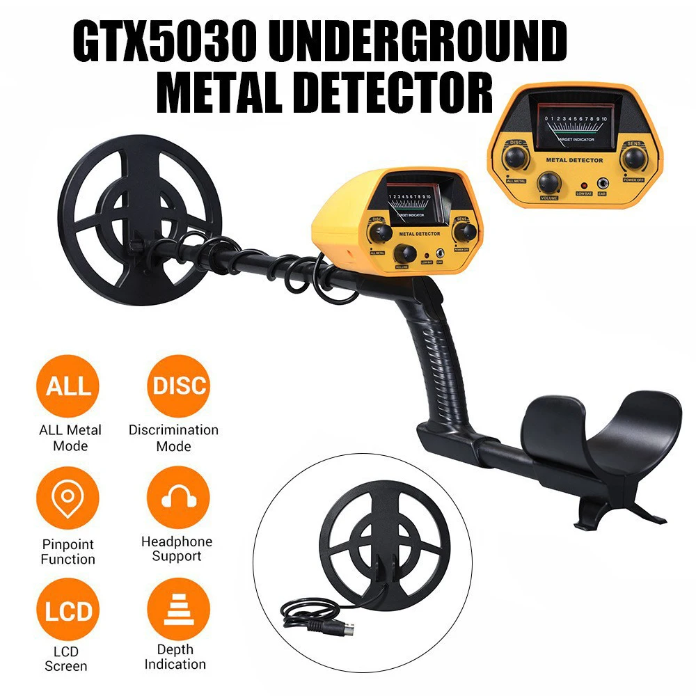 

GTX5030 Metal Detector Handheld Underground Metal Detector High Sensitivity Metal Detecting Tool Treasure Hunter Gold Digger