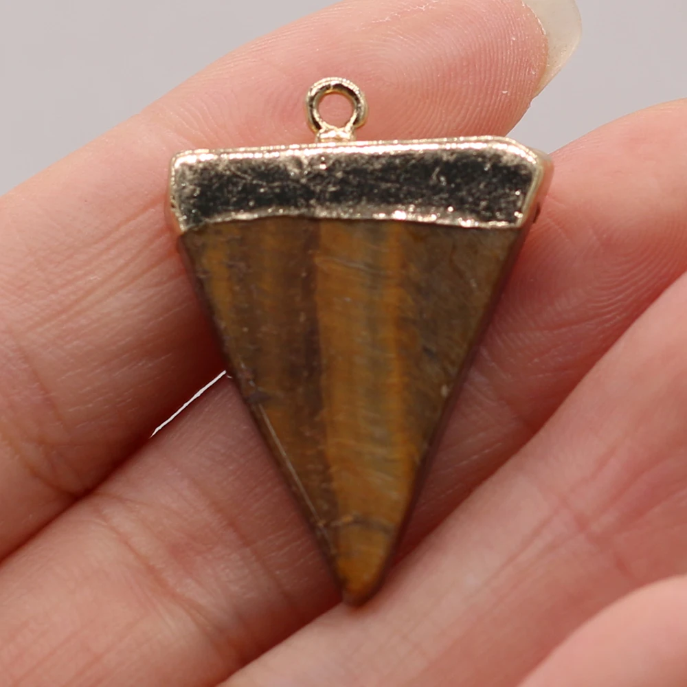 Натуральный камень розовый кварц опал треугольник подвеска для ювелирных