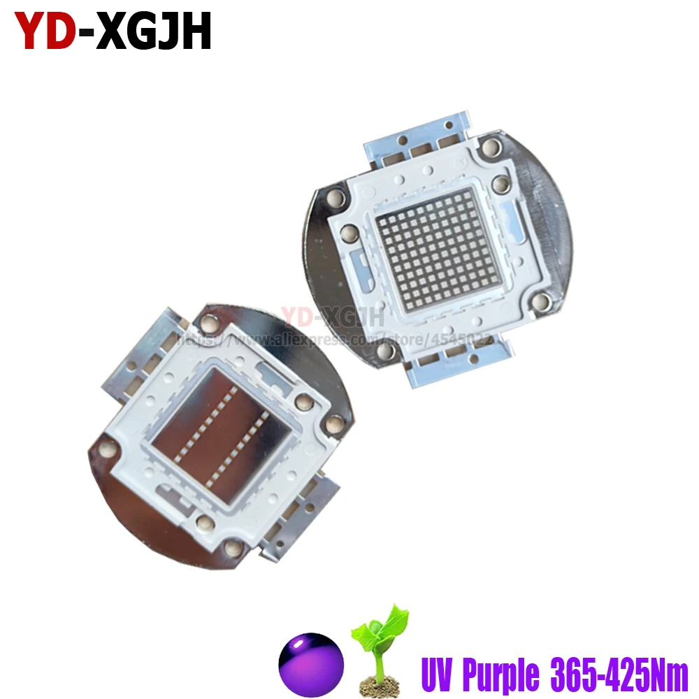 Фото Светодиодные чипы UVPurple 360нм 365нм 370нм 375нм 380нм 390нм 425нм COB, световые диоды 3Вт 5Вт 10Вт 20Вт 30Вт 50Вт 100Вт для DIY ультрафиолетового освещения №1