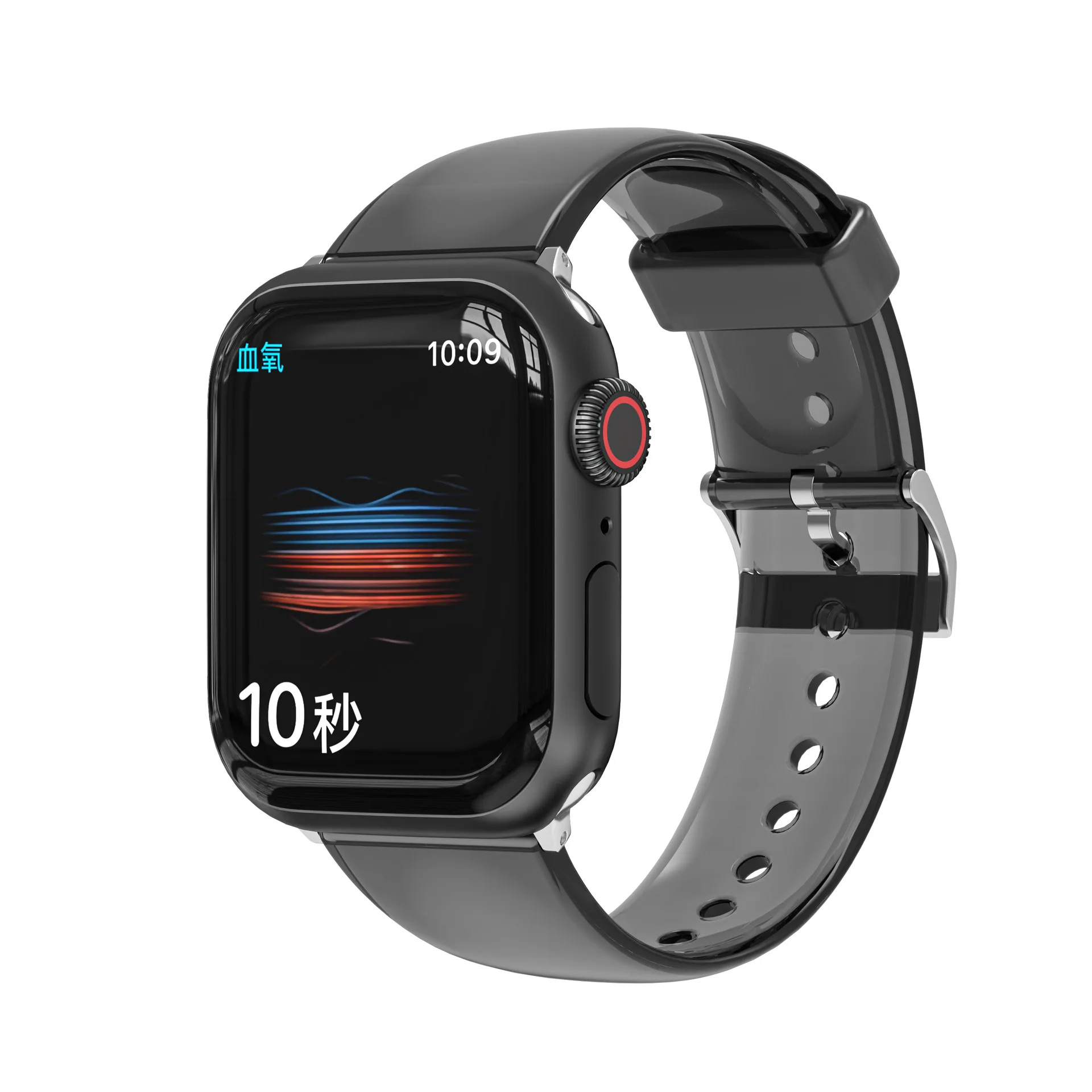 Clear TPU Strap for Apple Watch Band 45mm 49mm 44mm 42mm 41mm 40mm Sports Transparent Bracelet iWatch series 8 7 6 5 se 4 Ultra