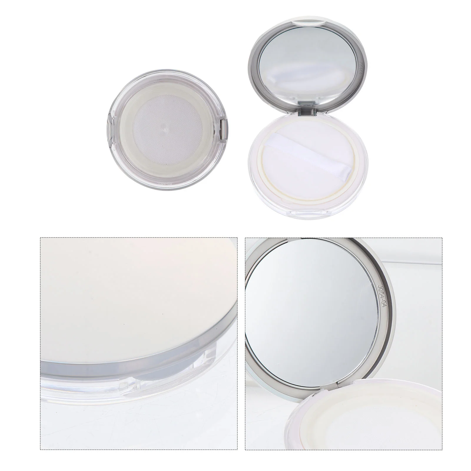 

2Pcs Loose Powder Boxes Cases with Puffs Mirror Portable Makeup Powder Cases Powder Containers Holders for Travel Outdoor