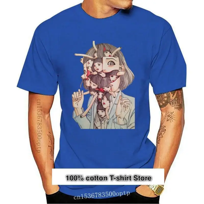 

Camisetas de Manga corta de Junji Ito para hombre, camisa de Anime japonés, Shintaro Kago