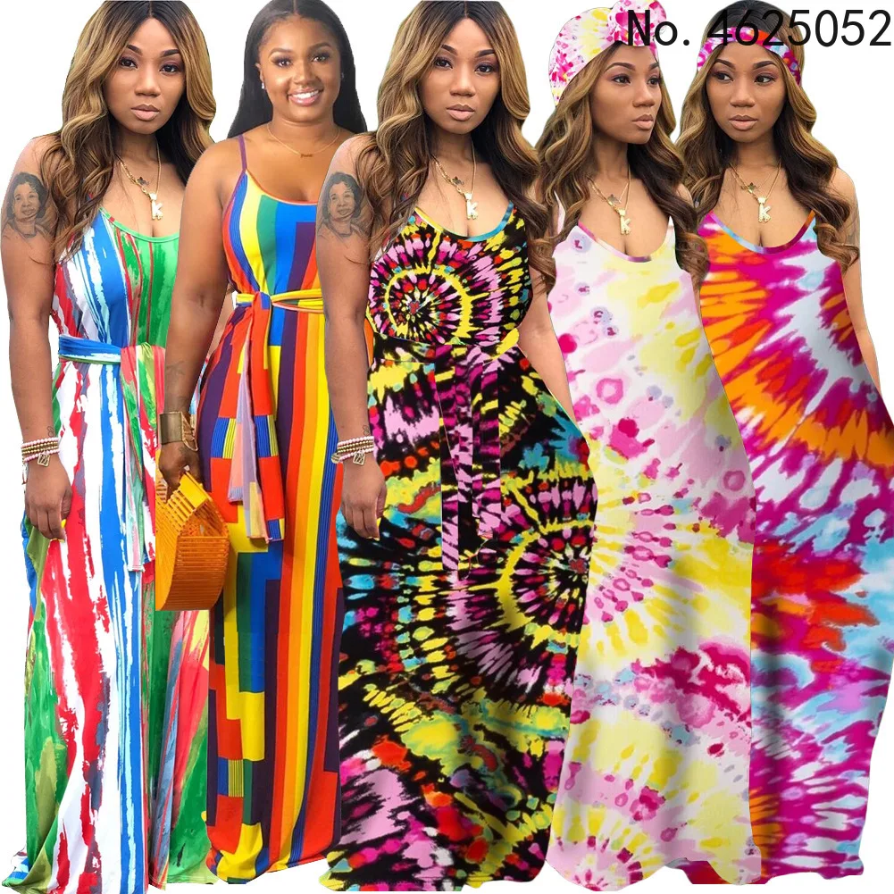 

2022 летнее сексуальное Африканское женское платье без рукавов с принтом из полиэстера, Длинные африканские платья для женщин