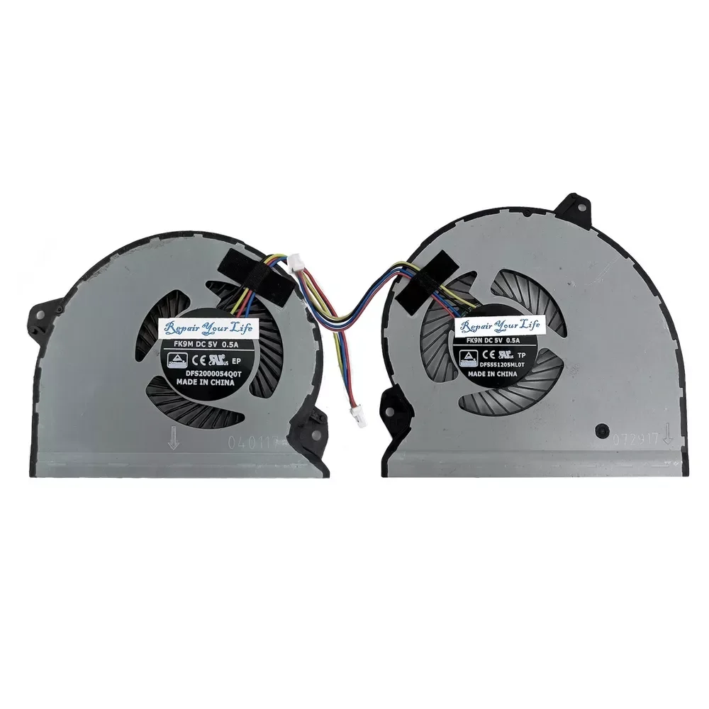

DC5V Laptop CPU GPU Cooling fans for ASUS Strix GL702VM GL702VMK GL702V FJ9U FK9N Computer PC Fan Cooler 13NB0DQ0AM0301 0201