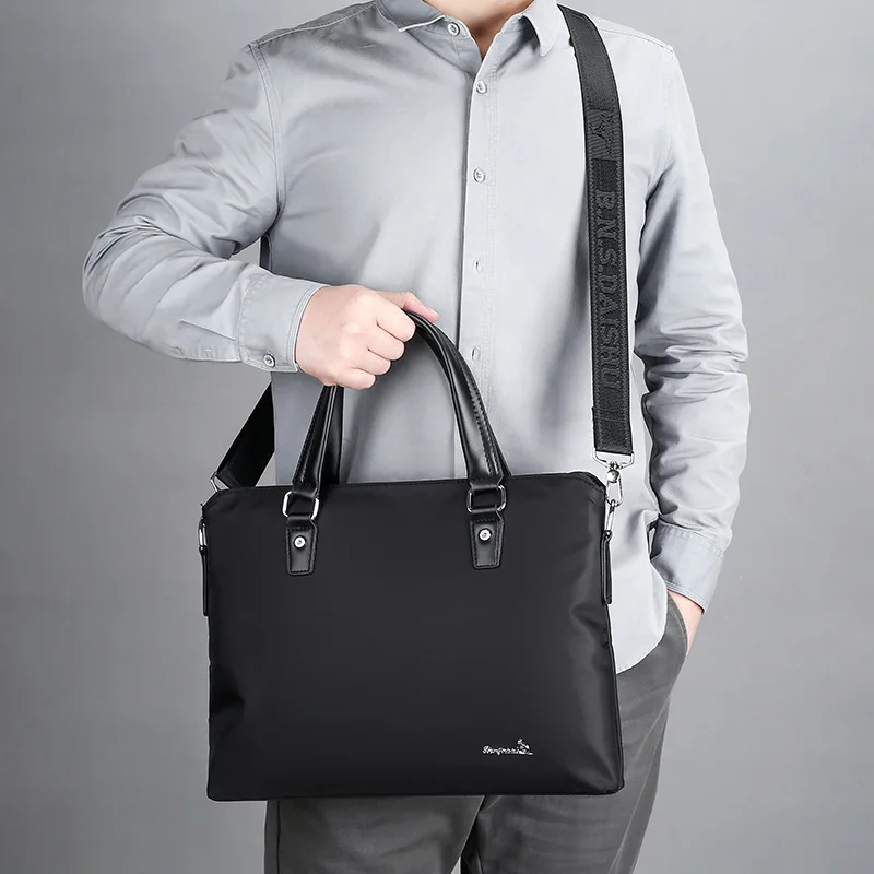 Brand Men's Handbag Laptop Bag Portable Briefcase Business Men's Messenger Bag Office Bag Waterproof Travel Work Shoulder Bag