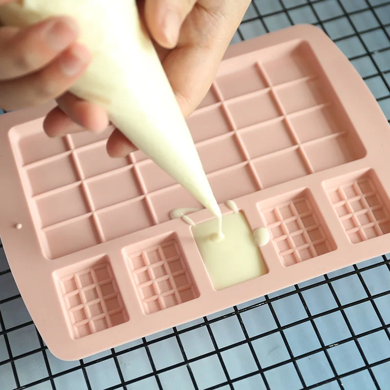 

Waffle Chocolate Silicone Mold Baking Pan for Pastry Fondant Cookie Mold Pastry Kitchen Chocolate Mold Moule Silicone Patisserie