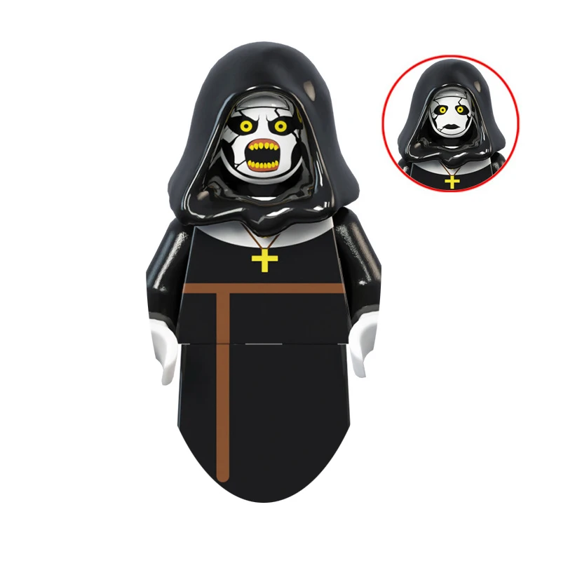 

Horror Movie Mini Action Figures Nun Valak Bricks Assembly Building Blocks Toys For Children Halloween