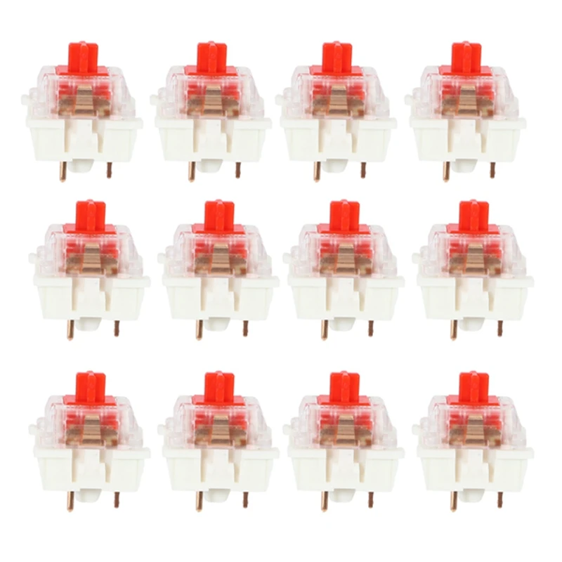 

12Pcs Plastic For Cherry Red 3 Pin MX RGB Mechanical Switch Keyboard Replacement