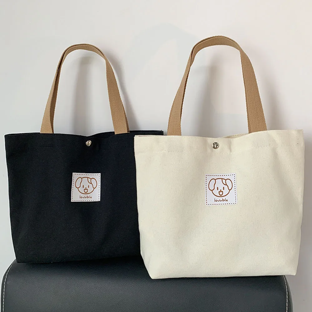 

Colorful Canvas Tote Bag for Woman Commuting Casual Shopping Bags حقيبة تسوق Students Shcoolbag