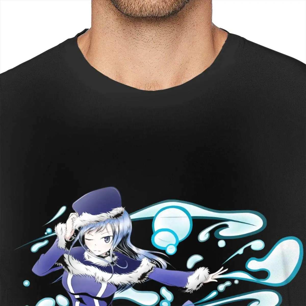Мягкая футболка Fairry Taiil Juvia Lockser с аниме Мужская коротким рукавом хлопковая для