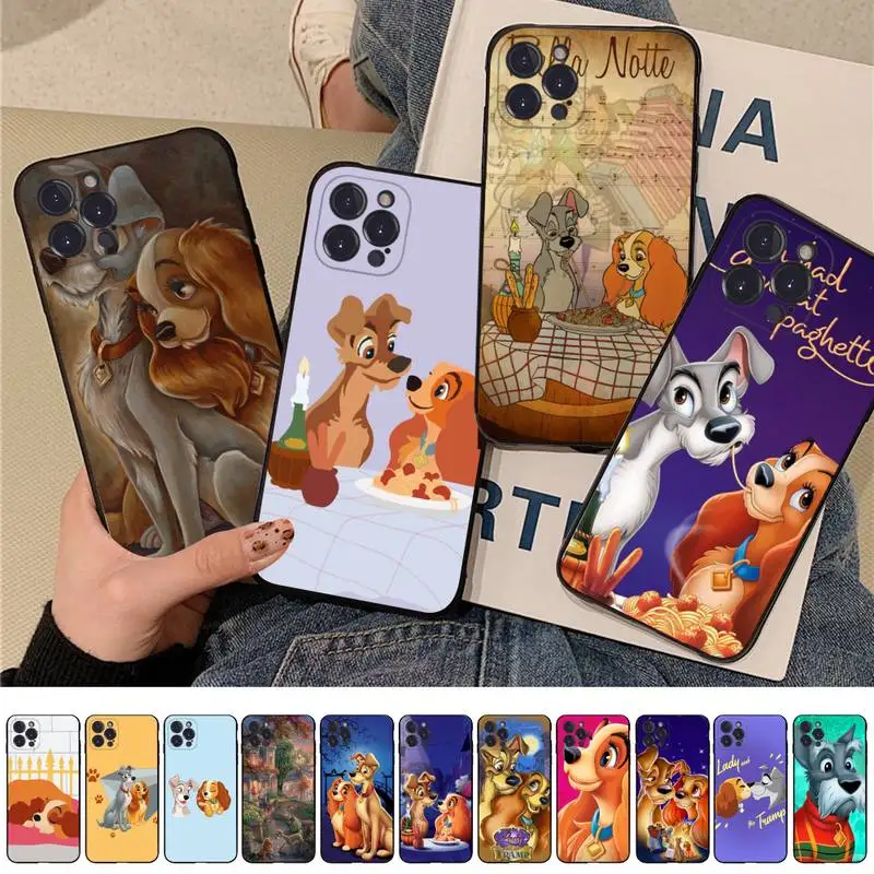

Disney Lady and the Tramp Phone Case Silicone Soft for iphone 14 13 12 11 Pro Mini XS MAX 8 7 6 Plus X XS XR Cover