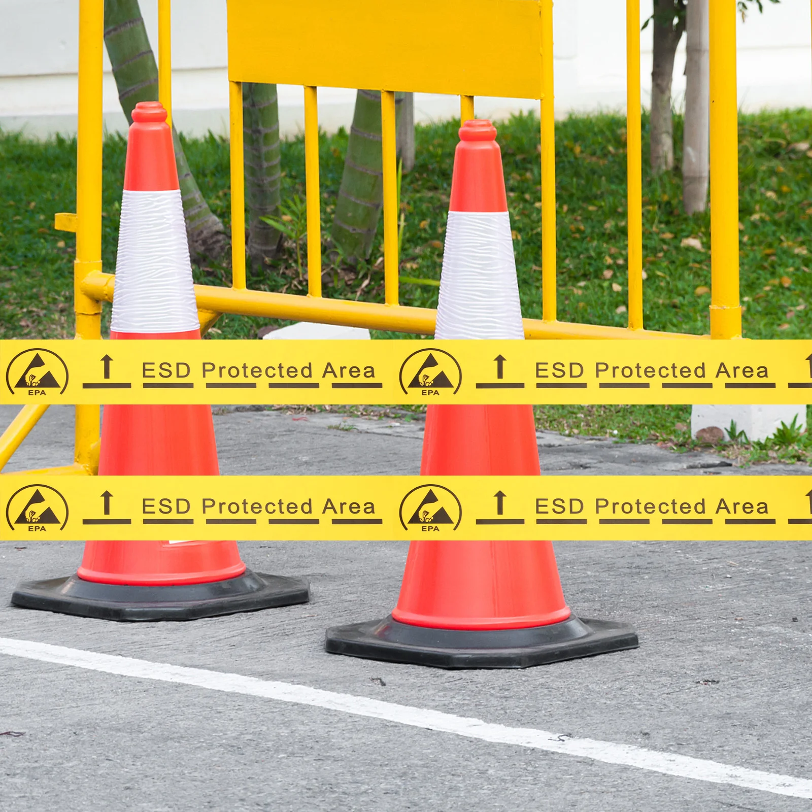 Антистатическая лента самоклеящаяся предупреждающая электростатические