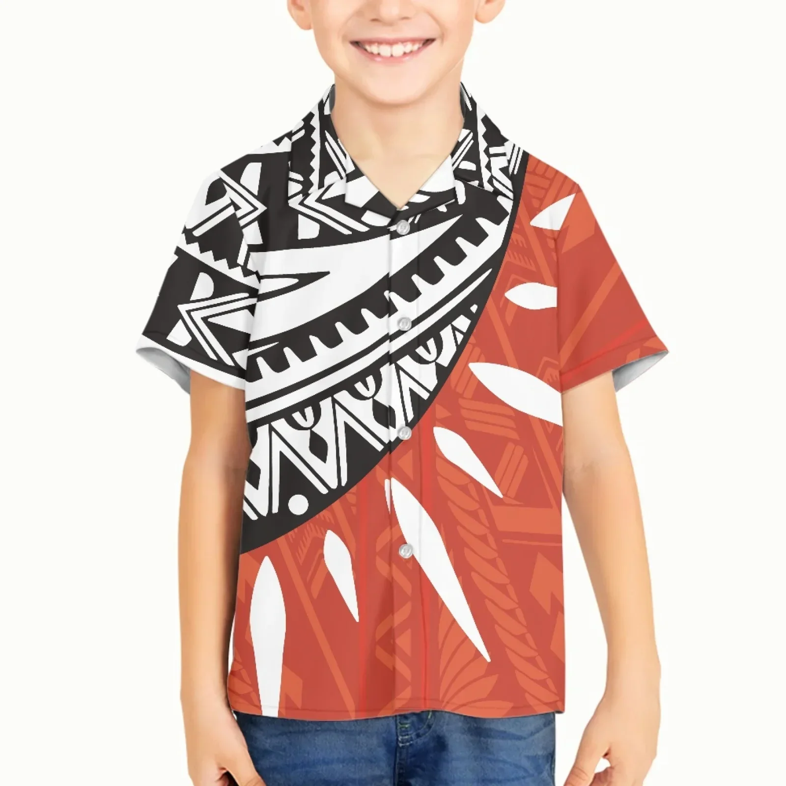 Детская полинезийская племенная Гавайская тату-Тотем для мальчиков гавайский