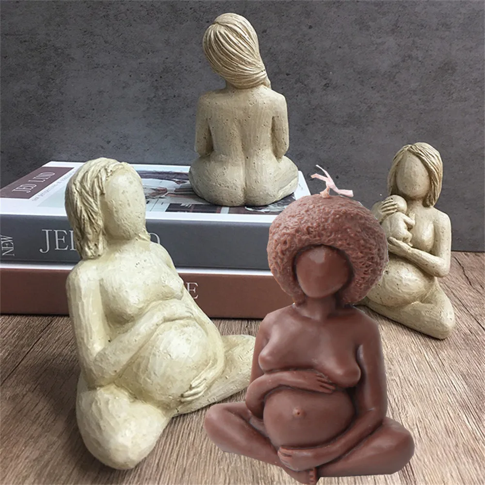 

Mother Day Gift 3D Pregnancy Childbirth Woman Candle Silicone Mold Kit Birth Of New Life Resin Plaster Home Decoration Soap Make