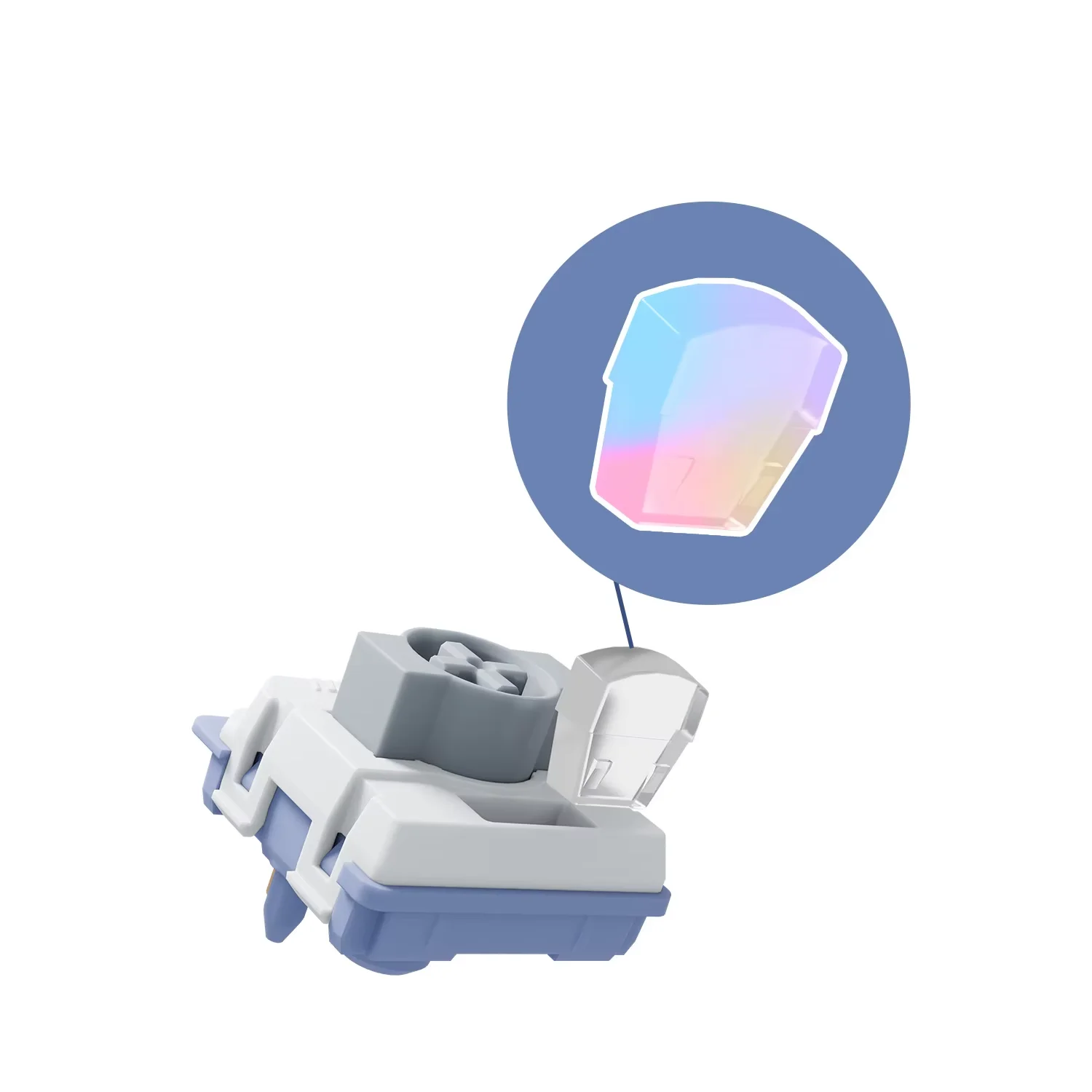 Фото Клавиатурный переключатель GATERON KS-33 Low Profile 3.0 Grey Heron, линейный, RGB, 5-контактный, для механических игровых клавиатур, с возможностью горячей замены, DIY №4